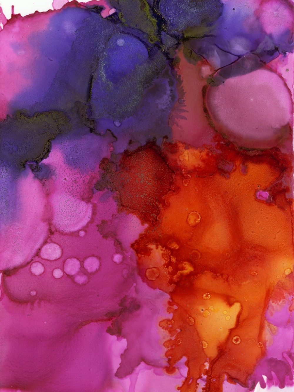 Original Abstract Alcohol Ink art Painting - Color Utopia 3